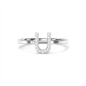 u initial diamond ring