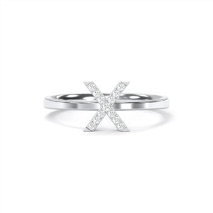 x initial diamond ring