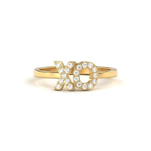 XO Diamond studding ring