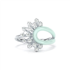 zirconia mint green ring