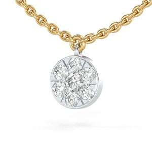 circle diamond chain necklace