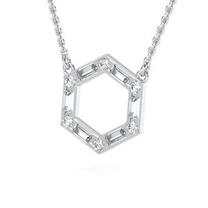 hexagon necklace