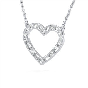 heart shape diamond necklace