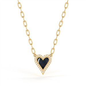 black heart necklace