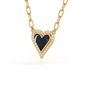 black heart necklace